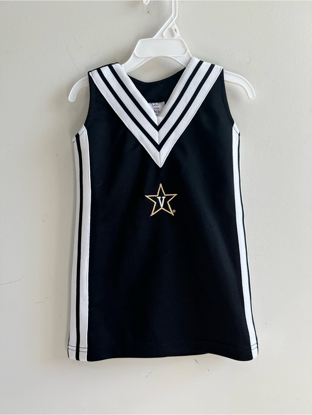 Vanderbilt Commodores toddlers 2T Black & White Cheer Dress with Gold Star V